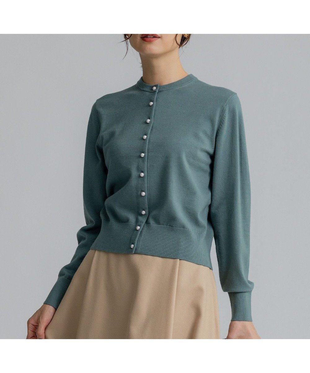 【組曲/KUMIKYOKU】の【WEB限定】BOREROニット カーディガン インテリア・キッズ・メンズ・レディースファッション・服の通販 founy(ファニー) ファッション Fashion レディースファッション Fashion for Women トップス・カットソー Cut & Sew Tops ニット Knit Tops & Sweaters カーディガン・羽織り Layered Style Cardigans アクリル Acrylic Material カーディガン Cardigan, Knitwear コンパクト Compact, Small Size シンプル Simple, Minimal チャーム Charm, Pendant パール Pearl, Pearl Accent 定番 Standard, Basic Item A/W・秋冬 Autumn/Winter ライトグリーン系|ID: prp329100004720818 ipo3291000000034233832
