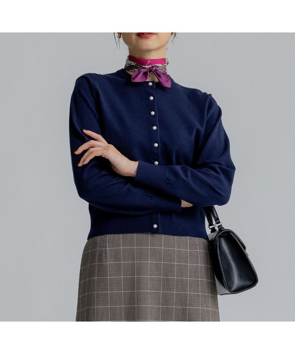 【組曲/KUMIKYOKU】の【WEB限定】BOREROニット カーディガン インテリア・キッズ・メンズ・レディースファッション・服の通販 founy(ファニー) ファッション Fashion レディースファッション Fashion for Women トップス・カットソー Cut & Sew Tops ニット Knit Tops & Sweaters カーディガン・羽織り Layered Style Cardigans アクリル Acrylic Material カーディガン Cardigan, Knitwear コンパクト Compact, Small Size シンプル Simple, Minimal チャーム Charm, Pendant パール Pearl, Pearl Accent 定番 Standard, Basic Item A/W・秋冬 Autumn/Winter ネイビー系|ID: prp329100004720818 ipo3291000000034233833