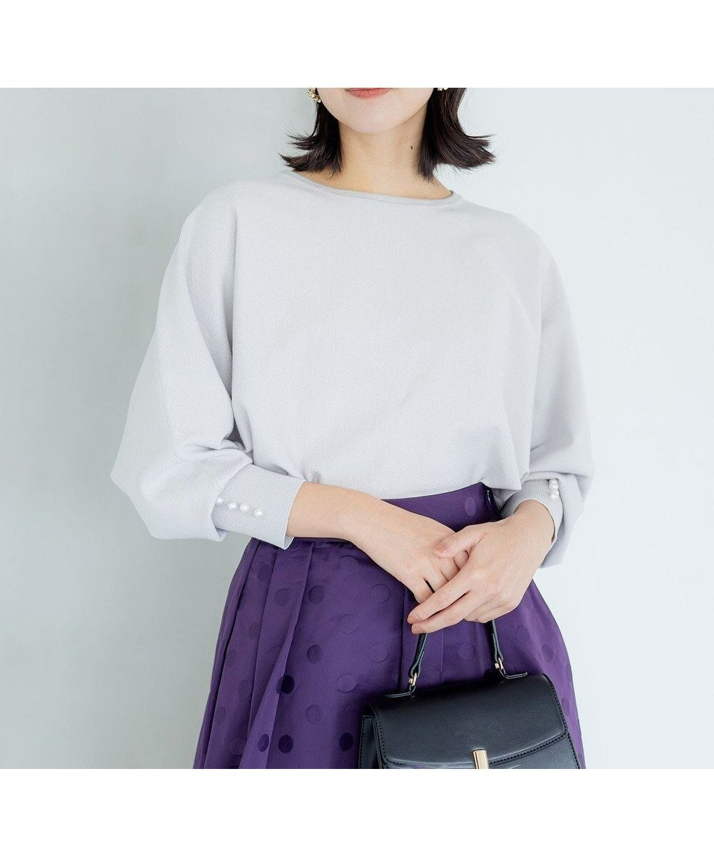 【組曲/KUMIKYOKU】の【洗える・6色展開】Elenaドルマンニット プルオーバー インテリア・キッズ・メンズ・レディースファッション・服の通販 founy(ファニー) ファッション Fashion レディースファッション Fashion for Women トップス・カットソー Cut & Sew Tops ニット Knit Tops & Sweaters カジュアルプルオーバー・ニットトップス Pullovers & Knit Tops / Casual Pullovers シンプル Simple, Minimal セーター Sweater, Knitwear パール Pearl, Pearl Accent ボトム Bottoms, Lower Wear エレガント 上品 Elegant 洗える Machine Washable A/W・秋冬 Autumn/Winter ライトグレー系|ID: prp329100004720819 ipo3291000000034191519