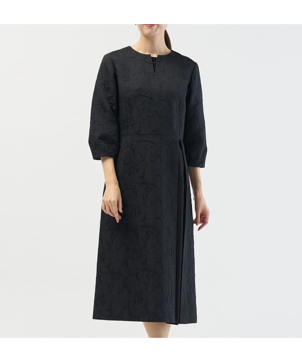 【ジェイ プレス/J.PRESS】のボタニカルジャガード ワンピース インテリア・キッズ・メンズ・レディースファッション・服の通販 founy(ファニー) ファッション Fashion レディースファッション Fashion for Women ワンピース Dresses エレガント 上品 Elegant ジャカード/ジャガード Jacquard, Woven Pattern フィット Fit, Slim Fit フォルム Silhouette, Form A/W・秋冬 Autumn/Winter S/S・春夏 SS, Spring/Summer, Warm Season 夏 Summer セレモニー Ceremony ビジネス 仕事 通勤 Business / Work / Commuting ダークネイビー系|ID: prp329100004720826 ipo3291000000034320152