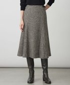 【ジェイ プレス/J.PRESS】のウールシルク ハウンドトゥース フレア スカート ブラウン系|ID: prp329100004720828 ipo3291000000034114579