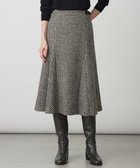 【ジェイ プレス/J.PRESS】のウールシルク ハウンドトゥース フレア スカート ブラウン系|ID: prp329100004720828 ipo3291000000035520767