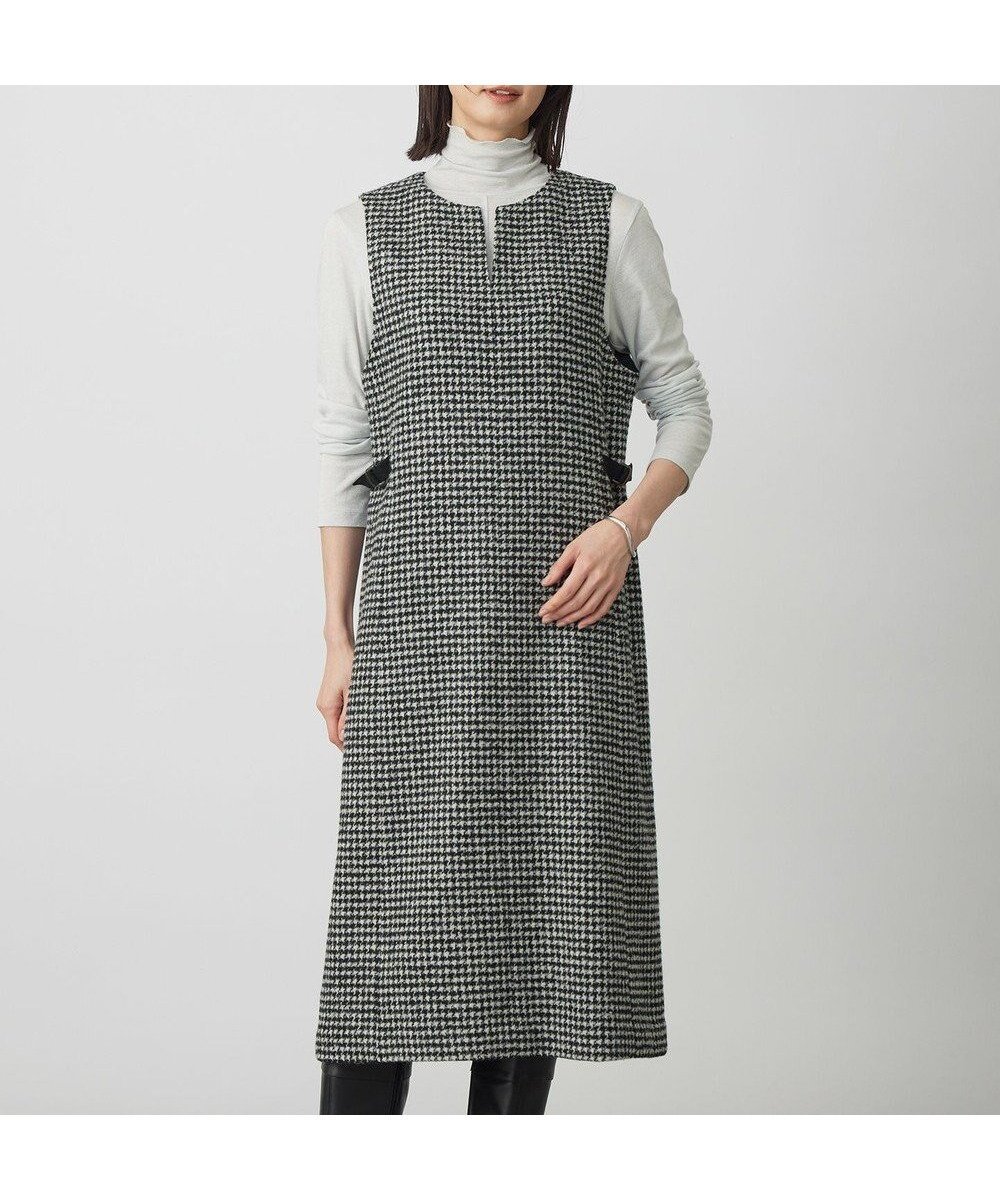 【ジェイ プレス/J.PRESS】のウールシルク ハウンドトゥース ジャンパースカート 人気、トレンドファッション・服の通販 founy(ファニー) ファッション Fashion レディースファッション Fashion for Women スカート Skirts インナー Innerwear シルク Silk, 100% Silk スピンドル Spindle, Drawcord タートルネック Turtleneck, High Neck ハウンドトゥース Houndstooth, Dogtooth Check ループ Loop, Loop Knit ロング Long, Long-Length エレガント 上品 Elegant A/W・秋冬 Autumn/Winter other-1|ID: prp329100004720829 ipo3291000000034114580