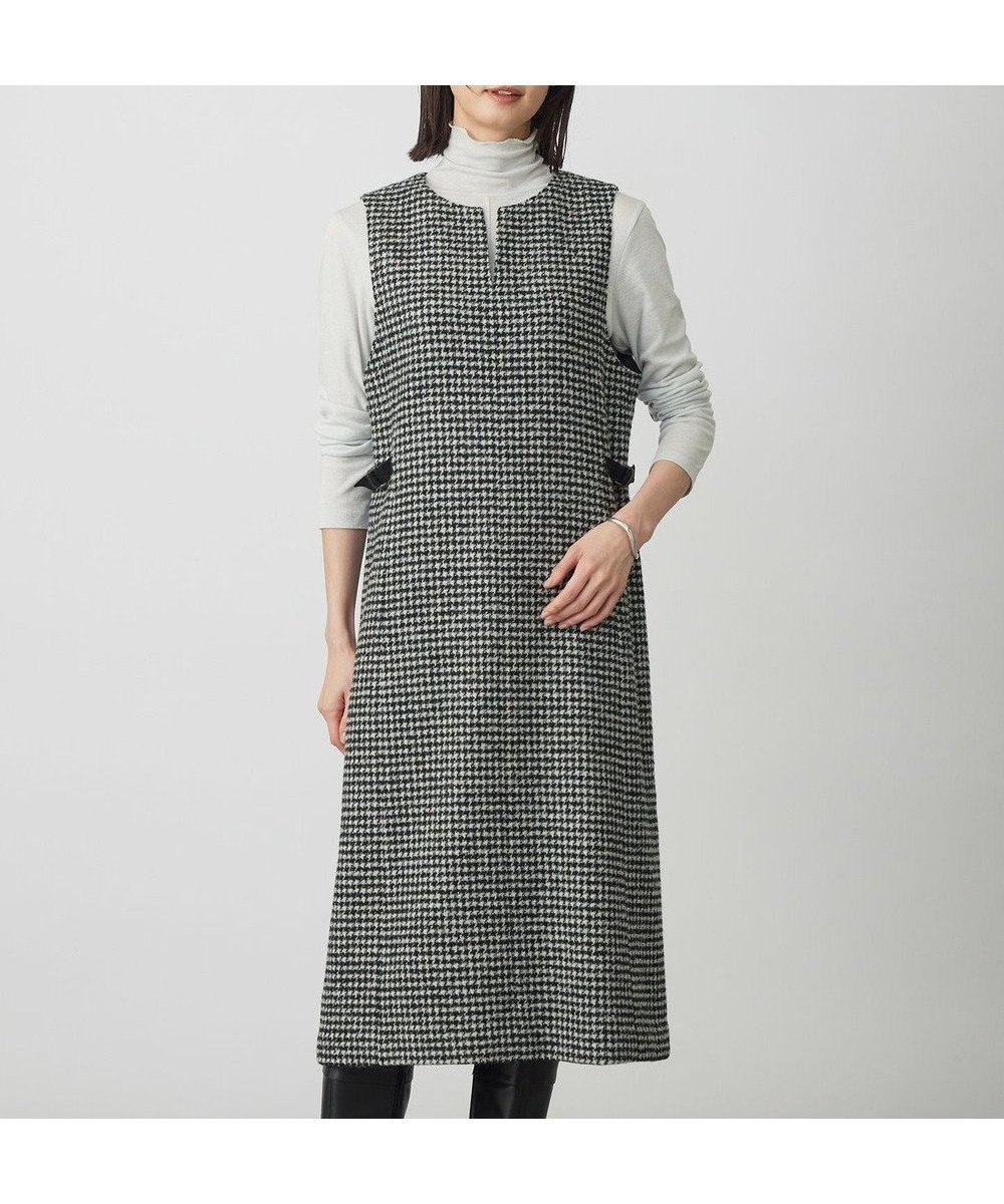 【ジェイ プレス/J.PRESS】のウールシルク ハウンドトゥース ジャンパースカート 人気、トレンドファッション・服の通販 founy(ファニー) ファッション Fashion レディースファッション Fashion for Women スカート Skirts インナー Innerwear シルク Silk, 100% Silk スピンドル Spindle, Drawcord タートルネック Turtleneck, High Neck ハウンドトゥース Houndstooth, Dogtooth Check ループ Loop, Loop Knit ロング Long, Long-Length エレガント 上品 Elegant A/W・秋冬 Autumn/Winter other-1|ID: prp329100004720829 ipo3291000000035567373