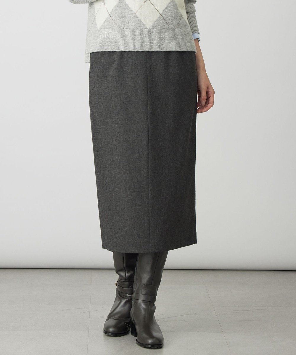 【ジェイ プレス/J.PRESS】のSOFTサーモ2way ナロースカート インテリア・キッズ・メンズ・レディースファッション・服の通販 founy(ファニー) 　ファッション　Fashion　レディースファッション　Fashion for Women　スカート　Skirts　アクリル　Acrylic Material　ウォーム　Warm Fabric　シンプル　Simple, Minimal　スタイリッシュ　Stylish, Fashionable　ストレッチ　Stretch, Stretchy Fabric　ストレート　Straight, Straight Cut　スマート　Smart, Elegant　ヨーク　Yoke, Yoke Design　冬　Winter / This Winter　A/W・秋冬　Autumn/Winter　チャコール系|ID: prp329100004720831 ipo3291000000034189734