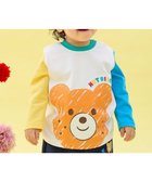 【ミキハウスホットビスケッツ/MIKI HOUSE HOT BISCUITS / KIDS】の【80-120cm】ビッグフェイスプリント 長袖Tシャツ オレンジ|ID: prp329100004721447 ipo3291000000034121954