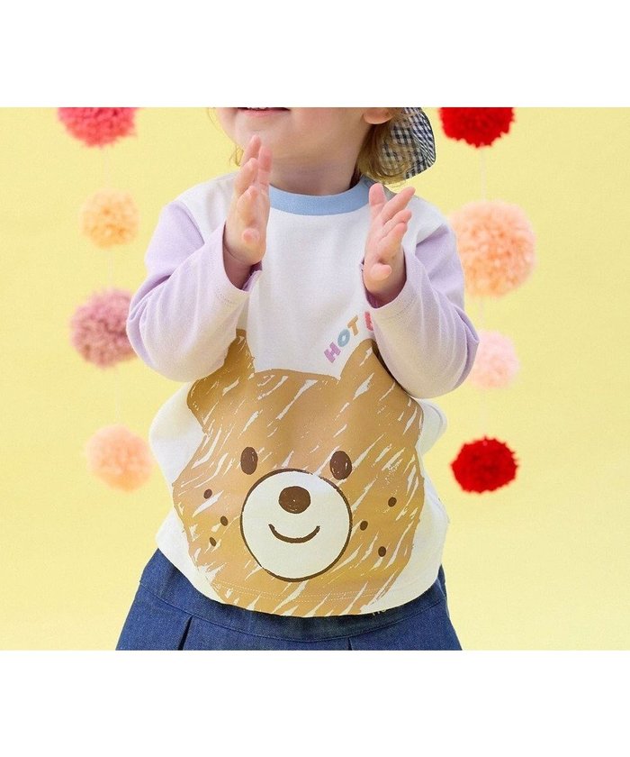 【ミキハウスホットビスケッツ/MIKI HOUSE HOT BISCUITS / KIDS】の【80-120cm】ビッグフェイスプリント 長袖Tシャツ インテリア・キッズ・メンズ・レディースファッション・服の通販 founy(ファニー) https://founy.com/ ファッション Fashion キッズファッション Fashion for Kids トップス・カットソー Cut & Sew Tops オレンジ Orange カットソー Cut and Sewn Top シンプル Simple, Minimal デニム Denim, Jeans Material 長袖 Long Sleeve, Full Sleeve ベビー Baby, Babywear ボトム Bottoms, Lower Wear 冬 Winter / This Winter A/W・秋冬 Autumn/Winter S/S・春夏 SS, Spring/Summer, Warm Season おすすめ Recommended / Our Picks 夏 Summer ギフト プレゼント Gift / Present |ID: prp329100004721447 ipo3291000000034397982