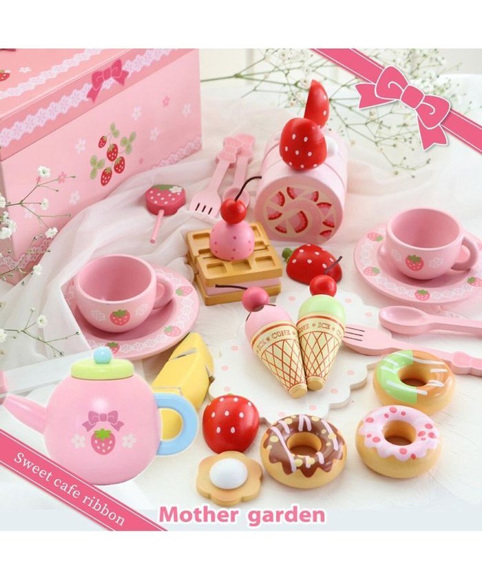 【マザーガーデン/Mother garden / KIDS】の野いちご スウィートカフェリボン 《パステルティーポット付き》 インテリア・キッズ・メンズ・レディースファッション・服の通販 founy(ファニー) https://founy.com/ ファッション Fashion キッズファッション Fashion for Kids ガーデン Garden, Gardening 皿 Plate, Dish チェリー Cherry, Cherry Pattern パステル Pastel, Soft Color ボックス Boxy, Box Shape マグネット Magnet, Magnetic Closure ワッフル Waffle, Waffle Knit ギフト プレゼント Gift / Present |ID: prp329100004721450 ipo3291000000034863805