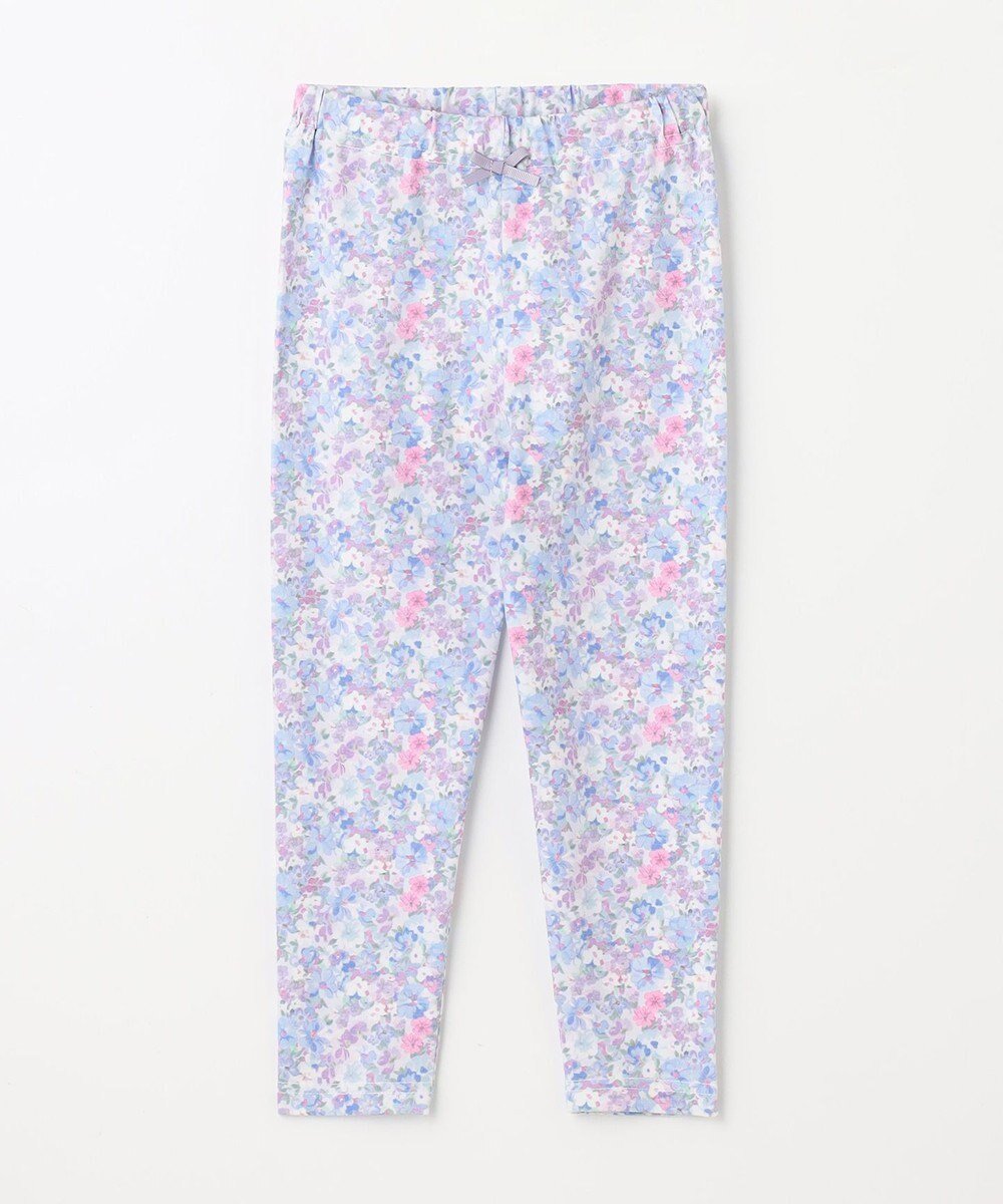 【エニィ/ANY / KIDS】の総柄 プリント レギンス インテリア・キッズ・メンズ・レディースファッション・服の通販 founy(ファニー) 　ファッション　Fashion　キッズファッション　Fashion for Kids　ストレッチ　Stretch, Stretchy Fabric　スマホ　Smartphone, Mobile Device　トレンド　Trend, Trending Now　定番　Standard, Basic Item　人気　Popular, Best Seller　フィット　Fit, Slim Fit　プリント　Print, Printed Pattern　ポケット　Pocket, Pocket Detail　リボン　Ribbon, Bow　レギンス　Leggings, Stretch Pants　プチプライス・低価格　Affordable / Budget Price　サックスブルー系花柄|ID: prp329100004721463 ipo3291000000034121998