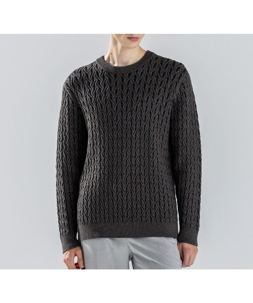 【ジョゼフ オム/JOSEPH HOMME / MEN】の新柄【洗える】モロッカンクリスタル クルーネックニット インテリア・キッズ・メンズ・レディースファッション・服の通販 founy(ファニー) 　ファッション　Fashion　メンズファッション　Fashion for Men　トップス・カットソー　Cut & Sew Tops　ニット・セーター / 定番トップス　Knit Tops & Sweaters　新作・新入荷　New Arrivals / New In　インナー　Innerwear　セーター　Sweater, Knitwear　タートル　Turtleneck, Turtle Collar　ベーシック　Basic, Essential　洗える　Machine Washable　A/W・秋冬　Autumn/Winter　ダークグリーン系|ID: prp329100004721488 ipo3291000000034122082