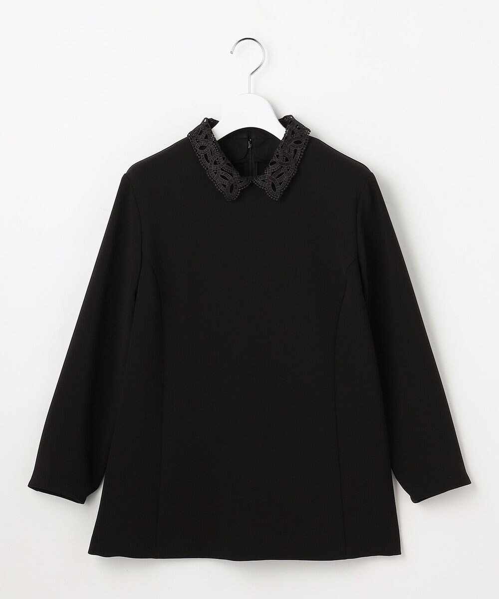 【ジェイ プレス/J.PRESS】の【セットアップ対応・洗える・2way】セラテリーダブルクロス ブラウス インテリア・キッズ・メンズ・レディースファッション・服の通販 founy(ファニー) 　ファッション　Fashion　レディースファッション　Fashion for Women　トップス・カットソー　Cut & Sew Tops　シャツ・ブラウス・オフィスカジュアル　Elegant Blouses & Button-Ups　セットアップ　Matching Sets　レディーストップス・ブラウス　Tops & Blouses / Assorted Women's Tops　洗える　Machine Washable　ストレッチ　Stretch, Stretchy Fabric　セットアップ　Set-Up, Coordinated Outfit　パウダー　Powder, Soft Tone　ペプラム　Peplum, Flared Hem　レース　Lace, Lace Fabric　A/W・秋冬　Autumn/Winter　新作・新入荷　New Arrivals / New In　エレガント 上品　Elegant　ブラック系|ID: prp329100004721500 ipo3291000000034122123