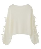 【アースミュージックアンドエコロジー/earth music&ecology】のサイドリボン透かしニットプルオーバー Off White|ID: prp329100004721517 ipo3291000000034122176