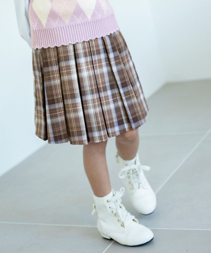 【エニィ/ANY / KIDS】のチェック プリーツ スカパン インテリア・キッズ・メンズ・レディースファッション・服の通販 founy(ファニー) https://founy.com/ ファッション Fashion キッズファッション Fashion for Kids インナー Innerwear チェック Check, Plaid, Tartan トレンド Trend, Trending Now プリーツ Pleats, Pleated ポケット Pocket, Pocket Detail 秋 Autumn A/W・秋冬 Autumn/Winter |ID: prp329100004722724 ipo3291000000034134120