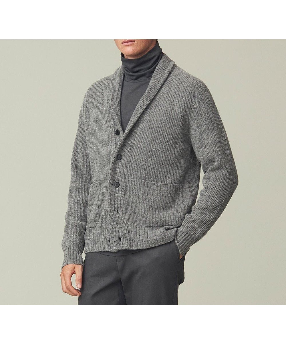 【ジェイ プレス/J.PRESS / MEN】の【WEB限定】畔編み ショールカーディガン インテリア・キッズ・メンズ・レディースファッション・服の通販 founy(ファニー) 　ファッション　Fashion　メンズファッション　Fashion for Men　トップス・カットソー　Cut & Sew Tops　カーディガン / 羽織り　Cardigans　カーディガン　Cardigan, Knitwear　ショール　Shawl, Wrap　セーター　Sweater, Knitwear　ミドル　Middle Length, Mid Height　畦　Ribbed Knit　A/W・秋冬　Autumn/Winter　ライトグレー系|ID: prp329100004722750 ipo3291000000034134204