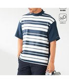 【23区 ゴルフ/23区GOLF / MEN】の【23Fondation】【吸水速乾/UVケア】ボーダー モックネック ネイビー系1|ID: prp329100004722753 ipo3291000000034220422
