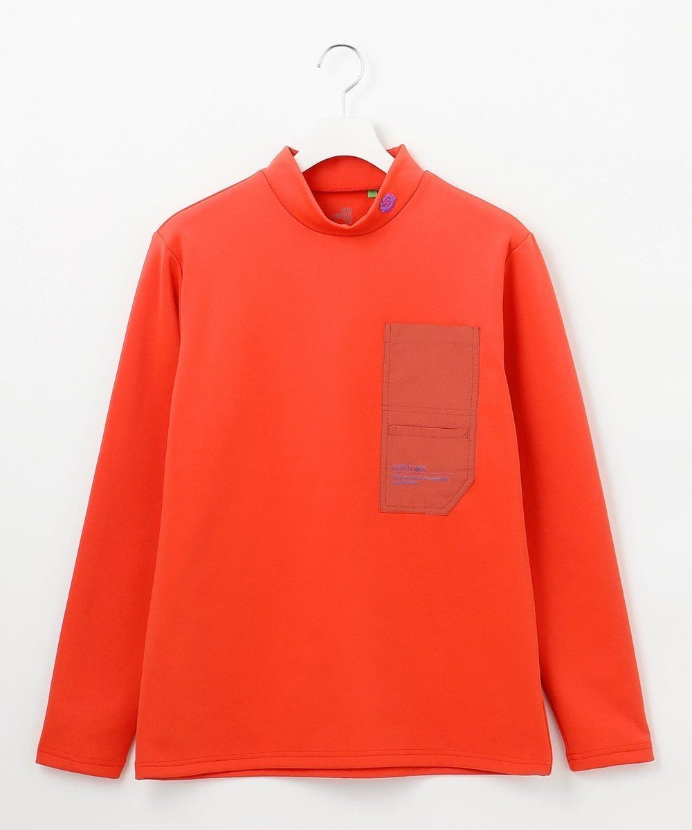 【ピーダブリュサーキュラス/PW CIRCULUS / MEN】の【MEN】裏フリースモックネックT インテリア・キッズ・メンズ・レディースファッション・服の通販 founy(ファニー) 　ファッション　Fashion　メンズファッション　Fashion for Men　トップス・カットソー　Cut & Sew Tops　メンズシャツ　Shirts　2024年　2024　2024-2025秋冬・A/W　Autumn/Winter 2024–25 AW24–25　インナー　Innerwear　カットソー　Cut and Sewn Top　ストレッチ　Stretch, Stretchy Fabric　ポケット　Pocket, Pocket Detail　モックネック　Mock Neck, Short Turtleneck　人気　Popular, Best Seller　冬　Winter / This Winter　A/W・秋冬　Autumn/Winter　レッド系|ID: prp329100004722760 ipo3291000000034134240