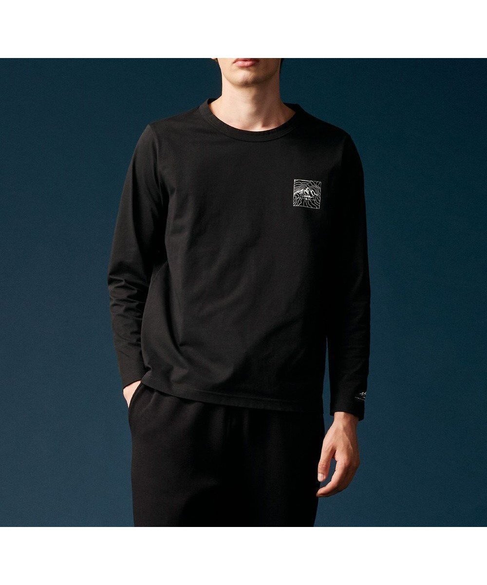 【ジョセフ アブード マウンテン/JOSEPH ABBOUD MOUNTAIN】の【JAPANファブリック/吸水速乾】プレーティング天竺アウトドア Tシャツ インテリア・キッズ・メンズ・レディースファッション・服の通販 founy(ファニー) 　ファッション　Fashion　レディースファッション　Fashion for Women　トップス・カットソー　Cut & Sew Tops　シャツ・ブラウス・オフィスカジュアル　Elegant Blouses & Button-Ups　ロングTシャツ・Tシャツ　Longline T-Shirts & Tees　カットソー・ベーシックTシャツ　Cut-and-Sewn Tops / Stretch Tees & Basics　アウトドア　Outdoor Clothing　インナー　Innerwear　カットソー　Cut and Sewn Top　吸水　Absorbent, Quick-Dry　シンプル　Simple, Minimal　ファブリック　Fabric, Textile　プリント　Print, Printed Pattern　A/W・秋冬　Autumn/Winter　新作・新入荷　New Arrivals / New In　おすすめ　Recommended / Our Picks　ブラック系|ID: prp329100004722765 ipo3291000000034134256