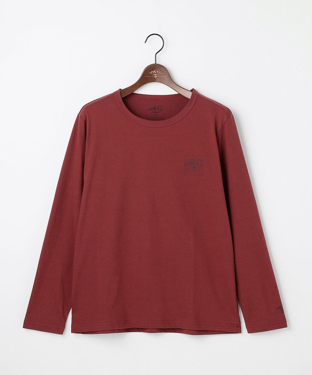 【ジョセフ アブード マウンテン/JOSEPH ABBOUD MOUNTAIN】の【JAPANファブリック/吸水速乾】プレーティング天竺アウトドア Tシャツ インテリア・キッズ・メンズ・レディースファッション・服の通販 founy(ファニー) 　ファッション　Fashion　レディースファッション　Fashion for Women　トップス・カットソー　Cut & Sew Tops　シャツ・ブラウス・オフィスカジュアル　Elegant Blouses & Button-Ups　ロングTシャツ・Tシャツ　Longline T-Shirts & Tees　カットソー・ベーシックTシャツ　Cut-and-Sewn Tops / Stretch Tees & Basics　アウトドア　Outdoor Clothing　インナー　Innerwear　カットソー　Cut and Sewn Top　吸水　Absorbent, Quick-Dry　シンプル　Simple, Minimal　ファブリック　Fabric, Textile　プリント　Print, Printed Pattern　A/W・秋冬　Autumn/Winter　新作・新入荷　New Arrivals / New In　おすすめ　Recommended / Our Picks　ワイン系|ID: prp329100004722765 ipo3291000000034134257