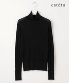 【23区/NIJYUSANKU】の【エステータ】シルクリブ タートルニット ブラック系|ID: prp329100004722806 ipo3291000000034134394