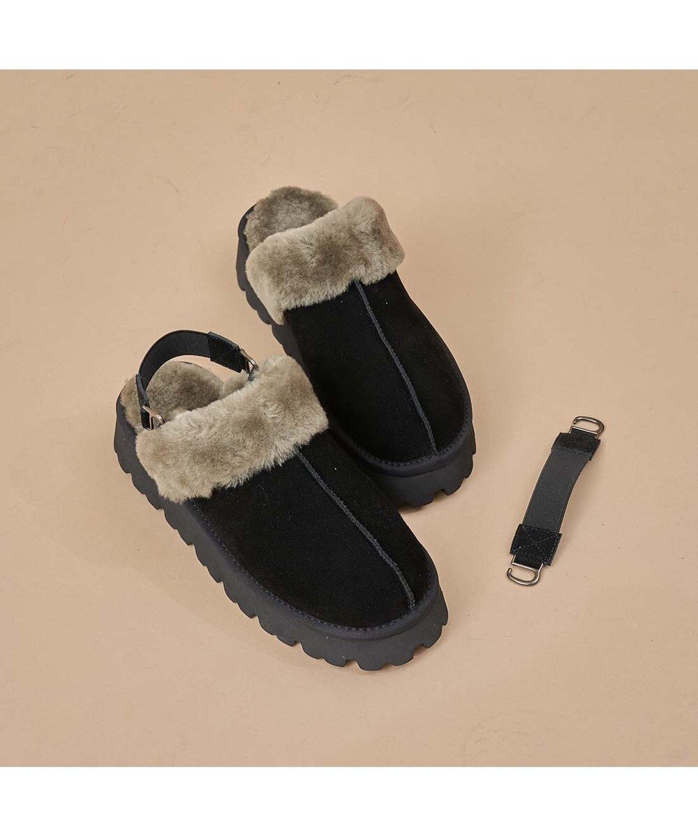 【モード エ ジャコモ/MODE ET JACOMO】のcarino 本革ムートンサボ インテリア・キッズ・メンズ・レディースファッション・服の通販 founy(ファニー) ファッション Fashion レディースファッション Fashion for Women 厚底 Platform Shoes クール Cool, Chic サンダル Sandals, Summer Shoes シンプル Simple, Minimal スタイリッシュ Stylish, Fashionable フェミニン Feminine, Girly 防寒 Cold Protection, Winter-Ready ラップ Wrap, Wrap Design 冬 Winter / This Winter A/W・秋冬 Autumn/Winter エレガント 上品 Elegant ブラック|ID: prp329100004722812 ipo3291000000034134410