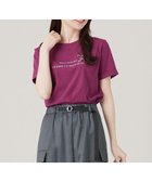 【エニィ スィス/any SiS】のロゴ刺繍 Tシャツ ボルドー|ID: prp329100004722819 ipo3291000000034134435