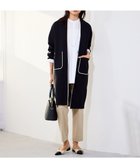 【自由区/JIYU-KU】の【洗える】ドライコットンハイゲージニット アウター ブラック×ベージュ|ID: prp329100004724956 ipo3291000000034308664