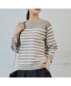 【自由区/JIYU-KU】の【WEB限定カラーあり・洗える】ドライコットンハイゲージプルオーバー ニット 人気、トレンドファッション・服の通販 founy(ファニー) ファッション Fashion レディースファッション Fashion for Women トップス・カットソー Cut & Sew Tops ニット Knit Tops & Sweaters カジュアルプルオーバー・ニットトップス Pullovers & Knit Tops / Casual Pullovers セーター Sweater, Knitwear ベーシック Basic, Essential ボーダー Border, Stripe ミラノ Milano Style, Italian-Inspired ミラノリブ Milano Rib, Milano Stitch エレガント 上品 Elegant 夏 Summer 春 Spring S/S・春夏 SS, Spring/Summer, Warm Season 洗える Machine Washable thumbnail [WEB限定]ベージュ×オフ|ID: prp329100004724964 ipo3291000000034365433