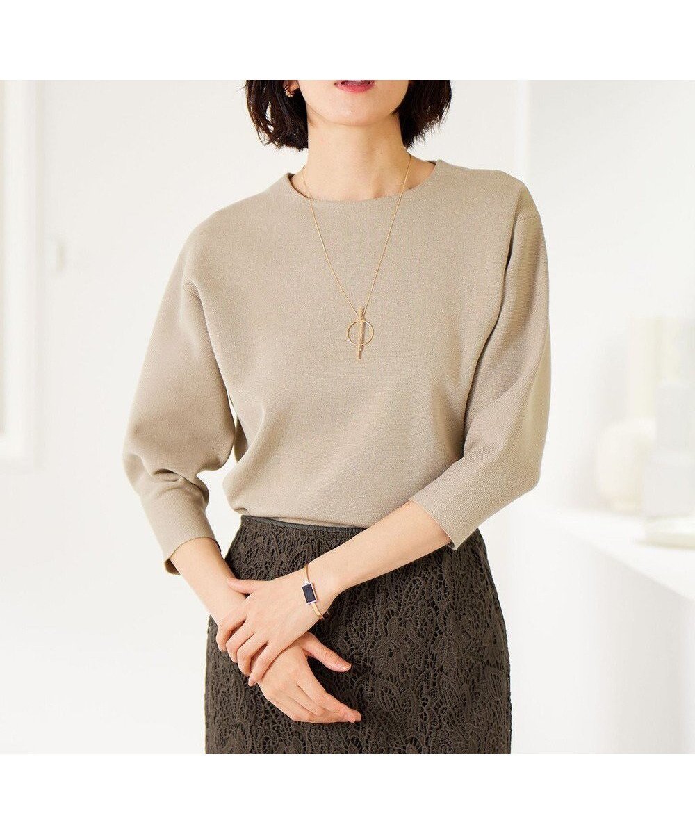 【自由区/JIYU-KU】の【WEB限定カラーあり・洗える】ドライコットンハイゲージプルオーバー ニット インテリア・キッズ・メンズ・レディースファッション・服の通販 founy(ファニー)  ファッション Fashion レディースファッション Fashion for Women トップス・カットソー Cut & Sew Tops ニット Knit Tops & Sweaters カジュアルプルオーバー・ニットトップス Pullovers & Knit Tops / Casual Pullovers セーター Sweater, Knitwear ベーシック Basic, Essential ボーダー Border, Stripe ミラノ Milano Style, Italian-Inspired ミラノリブ Milano Rib, Milano Stitch エレガント 上品 Elegant 夏 Summer 春 Spring S/S・春夏 SS, Spring/Summer, Warm Season 洗える Machine Washable ベージュ|ID: prp329100004724964 ipo3291000000034365437