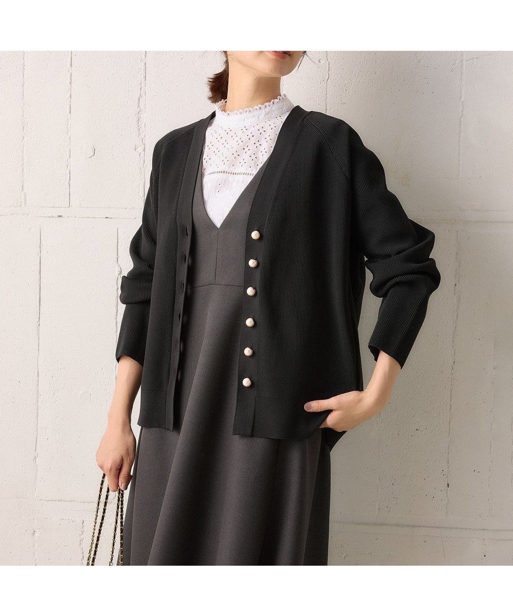 【組曲/KUMIKYOKU】の【洗える・軽量】スポンディッシュニット カーディガン 人気、トレンドファッション・服の通販 founy(ファニー) ファッション Fashion レディースファッション Fashion for Women トップス・カットソー Cut & Sew Tops ニット Knit Tops & Sweaters カーディガン・羽織り Layered Style Cardigans カーディガン Cardigan, Knitwear シンプル Simple, Minimal ジャケット Jacket, Outerwear パール Pearl, Pearl Accent フォルム Silhouette, Form フロント Front, Front Design エレガント 上品 Elegant 洗える Machine Washable A/W・秋冬 Autumn/Winter 軽量 Lightweight, Ultra Light other-1|ID: prp329100004724965 ipo3291000000034464292