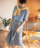 【組曲/KUMIKYOKU】のフラワーレイヤープリント ギャザースカート ブルー系5|ID: prp329100004724967 ipo3291000000034629566