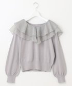 【フェルゥ/Feroux】の【洗える】ラッフルコンビ ニット ライトグレー系|ID: prp329100004724970 ipo3291000000034311595