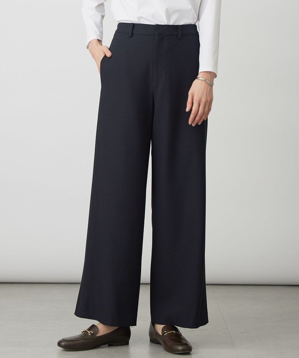 【ジェイ プレス/J.PRESS】のジョーゼット裏起毛 ワイド パンツ インテリア・キッズ・メンズ・レディースファッション・服の通販 founy(ファニー) ファッション Fashion レディースファッション Fashion for Women パンツ Pants & Trousers アクリル Acrylic Material オケージョン Occasion Wear ジョーゼット Georgette, Semi-Sheer Fabric ストレッチ Stretch, Stretchy Fabric ストレート Straight, Straight Cut ドレープ Drape, Draping Fabric マニッシュ Mannish, Boyish ワイド Wide, Wide Fit 冬 Winter / This Winter A/W・秋冬 Autumn/Winter ネイビー×ブラック系|ID: prp329100004724980 ipo3291000000034143435