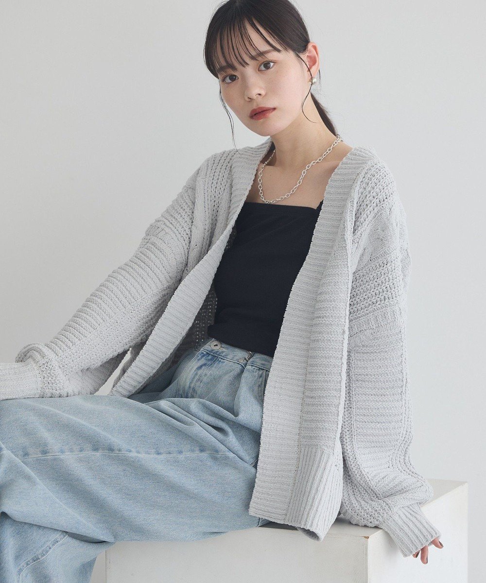 【アースミュージックアンドエコロジー/earth music&ecology】のマットモールカーディガン インテリア・キッズ・メンズ・レディースファッション・服の通販 founy(ファニー) ファッション Fashion レディースファッション Fashion for Women トップス・カットソー Cut & Sew Tops カーディガン・羽織り Layered Style Cardigans おすすめ Recommended / Our Picks インナー Innerwear カーディガン Cardigan, Knitwear ポケット Pocket, Pocket Detail ミックス Mix, Mixed Style A/W・秋冬 Autumn/Winter Light Gray|ID: prp329100004724990 ipo3291000000034272025