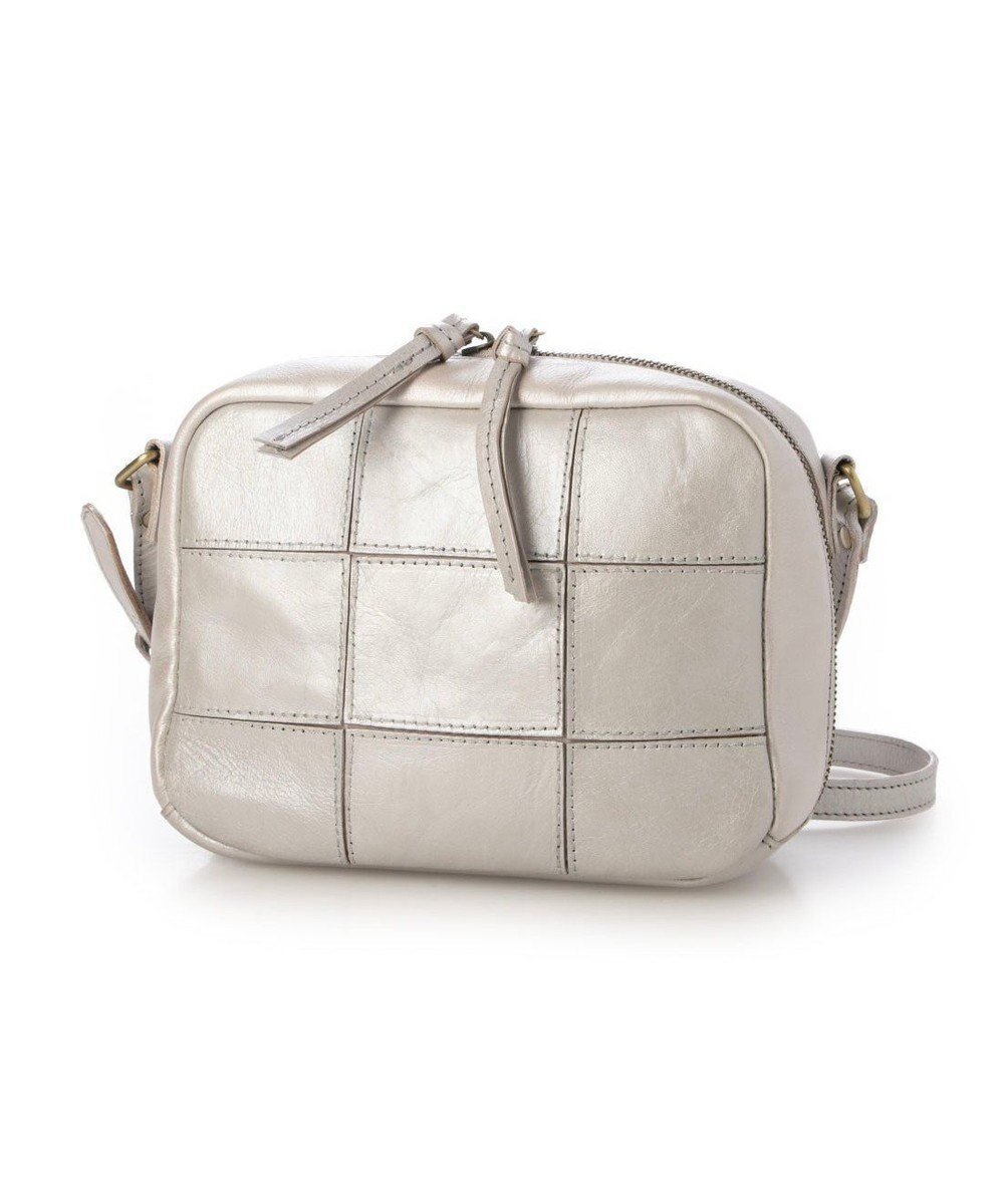 【アンビリオン/UNBILLION】のピークスピーク PEAKSPEAK / 牛革パッチワークスクエアショルダー インテリア・キッズ・メンズ・レディースファッション・服の通販 founy(ファニー) 　ファッション　Fashion　レディースファッション　Fashion for Women　パッチワーク　Patchwork, Mixed Fabric　ポケット　Pocket, Pocket Detail　ラウンド　Round, Round Neck　財布　Wallet, Purse　シルバー|ID: prp329100004724995 ipo3291000000034595629