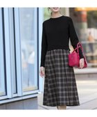 【エニィ スィス/any SiS】の【洗える】ドッキングニット ワンピース 人気、トレンドファッション・服の通販 founy(ファニー) ファッション Fashion レディースファッション Fashion for Women ワンピース Dresses ニットワンピース Knit Dresses 新作・新入荷 New Arrivals / New In ウォッシャブル Machine Washable スリット Slit, Slit Detail チェック Check, Plaid, Tartan ドッキング Docking, Mixed Material フレア Flare, Flared エレガント 上品 Elegant 洗える Machine Washable A/W・秋冬 Autumn/Winter thumbnail ブラック|ID: prp329100004725013 ipo3291000000034180312