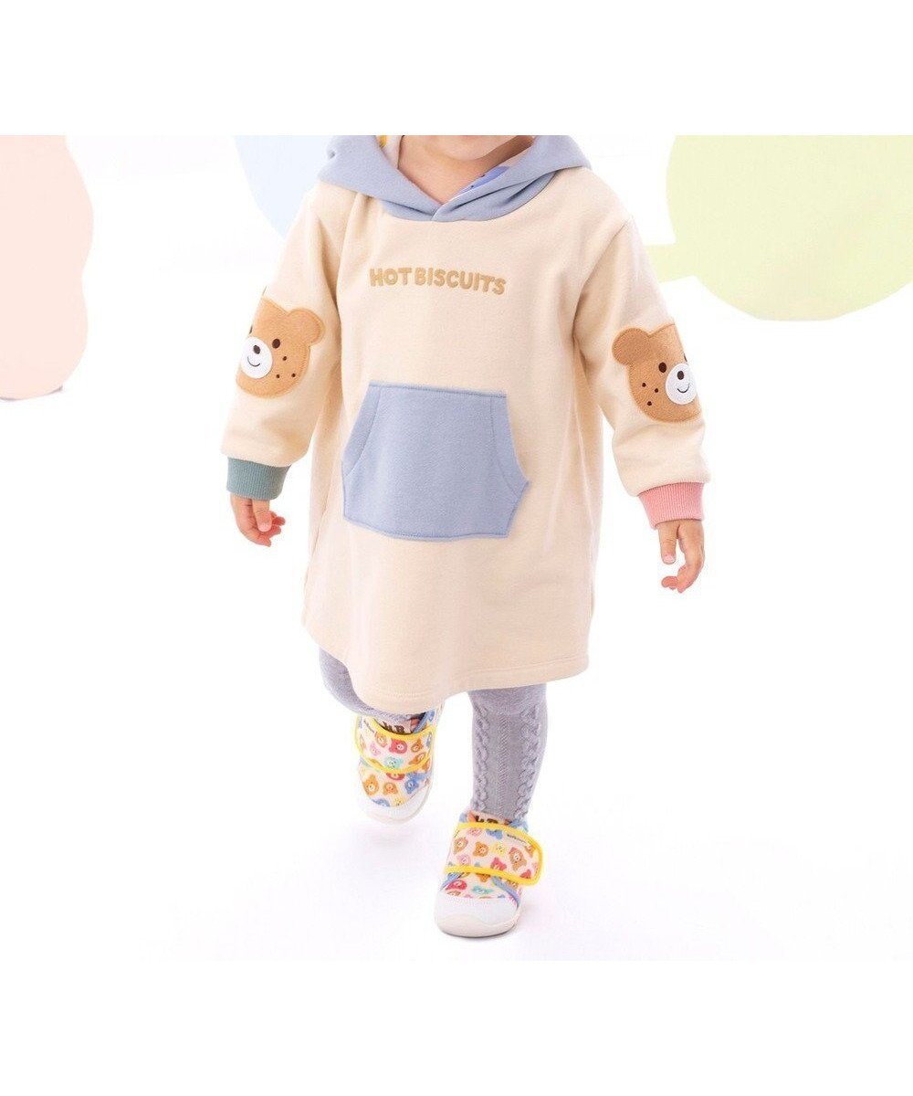 【ミキハウスホットビスケッツ/MIKI HOUSE HOT BISCUITS / KIDS】の【80-120cm】【NEW Color Series】裏毛パイル素材 パステルカラー フーディワンピース インテリア・キッズ・メンズ・レディースファッション・服の通販 founy(ファニー) 　ファッション　Fashion　キッズファッション　Fashion for Kids　ワンピース　Dresses　おすすめ　Recommended / Our Picks　タイツ　Tights, Legwear　ベスト　Vest, Waistcoat　A/W・秋冬　Autumn/Winter　長袖　Long Sleeve, Full Sleeve　マルチカラー|ID: prp329100004725118 ipo3291000000034144462