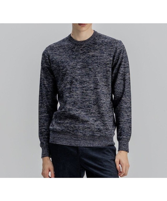 【ジョゼフ オム/JOSEPH HOMME / MEN】のレクサスムリネ クルーネックニット インテリア・キッズ・メンズ・レディースファッション・服の通販 founy(ファニー) https://founy.com/ ファッション Fashion メンズファッション Fashion for Men トップス・カットソー Cut & Sew Tops ニット・セーター / 定番トップス Knit Tops & Sweaters インナー Innerwear コンパクト Compact, Small Size シンプル Simple, Minimal セーター Sweater, Knitwear メランジ Melange, Mixed Yarn A/W・秋冬 Autumn/Winter |ID: prp329100004725139 ipo3291000000034595623