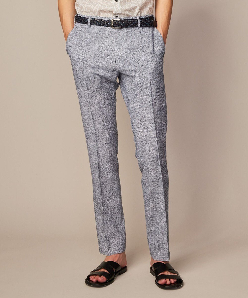 【ジョセフ アブード/JOSEPH ABBOUD / MEN】の【ウエストも伸びる/驚きの多機能性】ドライサッカー パンツ 人気、トレンドファッション・服の通販 founy(ファニー) 　ファッション　Fashion　メンズファッション　Fashion for Men　ボトムス　Bottoms　ウォッシャブル　Machine Washable　春　Spring　抗菌　Antibacterial, Bacteria-Resistant　サッカー　Seersucker, Summer Fabric　シャーリング　Shirring, Ruched　ストレッチ　Stretch, Stretchy Fabric　スピンドル　Spindle, Drawcord　スマート　Smart, Elegant　チェック　Check, Plaid, Tartan　ドレープ　Drape, Draping Fabric　フィット　Fit, Slim Fit　フロント　Front, Front Design　プリント　Print, Printed Pattern　ポケット　Pocket, Pocket Detail　メランジ　Melange, Mixed Yarn　S/S・春夏　SS, Spring/Summer, Warm Season　夏　Summer　 other-1|ID: prp329100004725146 ipo3291000000034724674