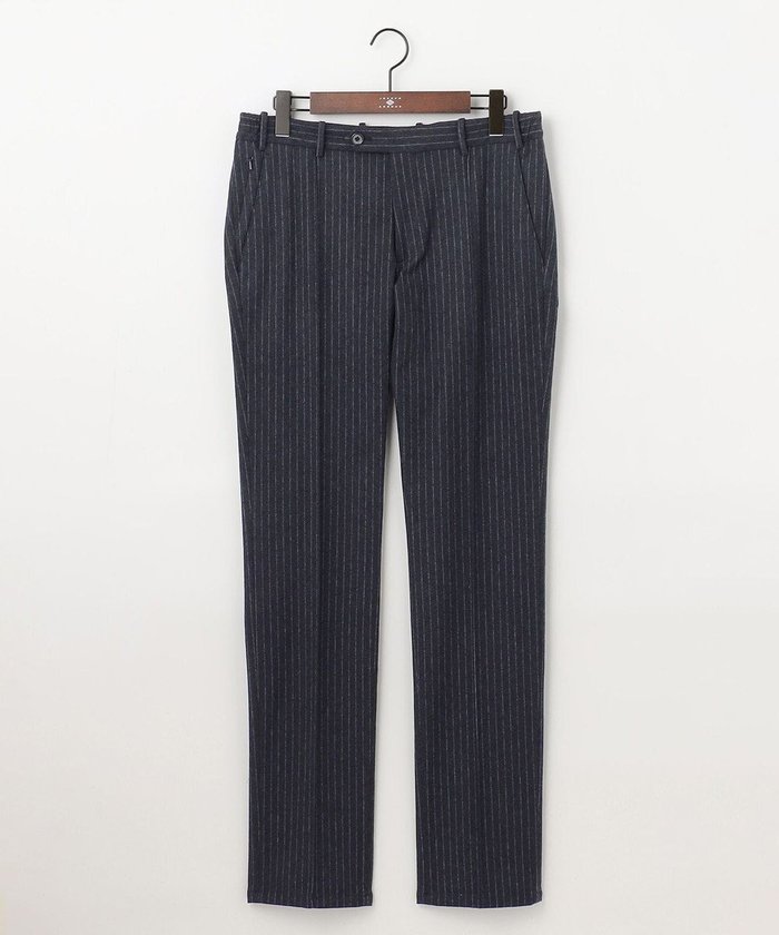 【ジョセフ アブード/JOSEPH ABBOUD / MEN】の【ウエストも伸びる!/ハイパワーストレッチ/洗える】 メルトンジャージー ストライプ パンツ インテリア・キッズ・メンズ・レディースファッション・服の通販 founy(ファニー) https://founy.com/ ファッション Fashion メンズファッション Fashion for Men ボトムス Bottoms 洗える Machine Washable シャーリング Shirring, Ruched ストライプ Stripe, Striped Pattern ストレッチ Stretch, Stretchy Fabric スマート Smart, Elegant フィット Fit, Slim Fit フロント Front, Front Design メルトン Melton, Heavy Wool A/W・秋冬 Autumn/Winter |ID: prp329100004725152 ipo3291000000034144570