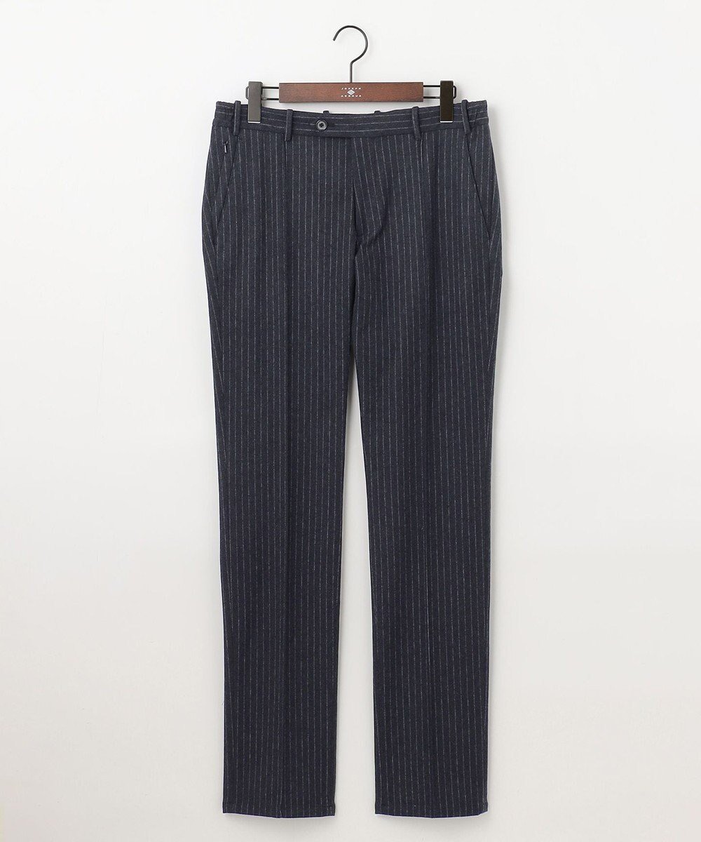 【ジョセフ アブード/JOSEPH ABBOUD / MEN】の【ウエストも伸びる!/ハイパワーストレッチ/洗える】 メルトンジャージー ストライプ パンツ 人気、トレンドファッション・服の通販 founy(ファニー) 　ファッション　Fashion　メンズファッション　Fashion for Men　ボトムス　Bottoms　洗える　Machine Washable　シャーリング　Shirring, Ruched　ストライプ　Stripe, Striped Pattern　ストレッチ　Stretch, Stretchy Fabric　スマート　Smart, Elegant　フィット　Fit, Slim Fit　フロント　Front, Front Design　メルトン　Melton, Heavy Wool　A/W・秋冬　Autumn/Winter　 other-1|ID: prp329100004725152 ipo3291000000034144570
