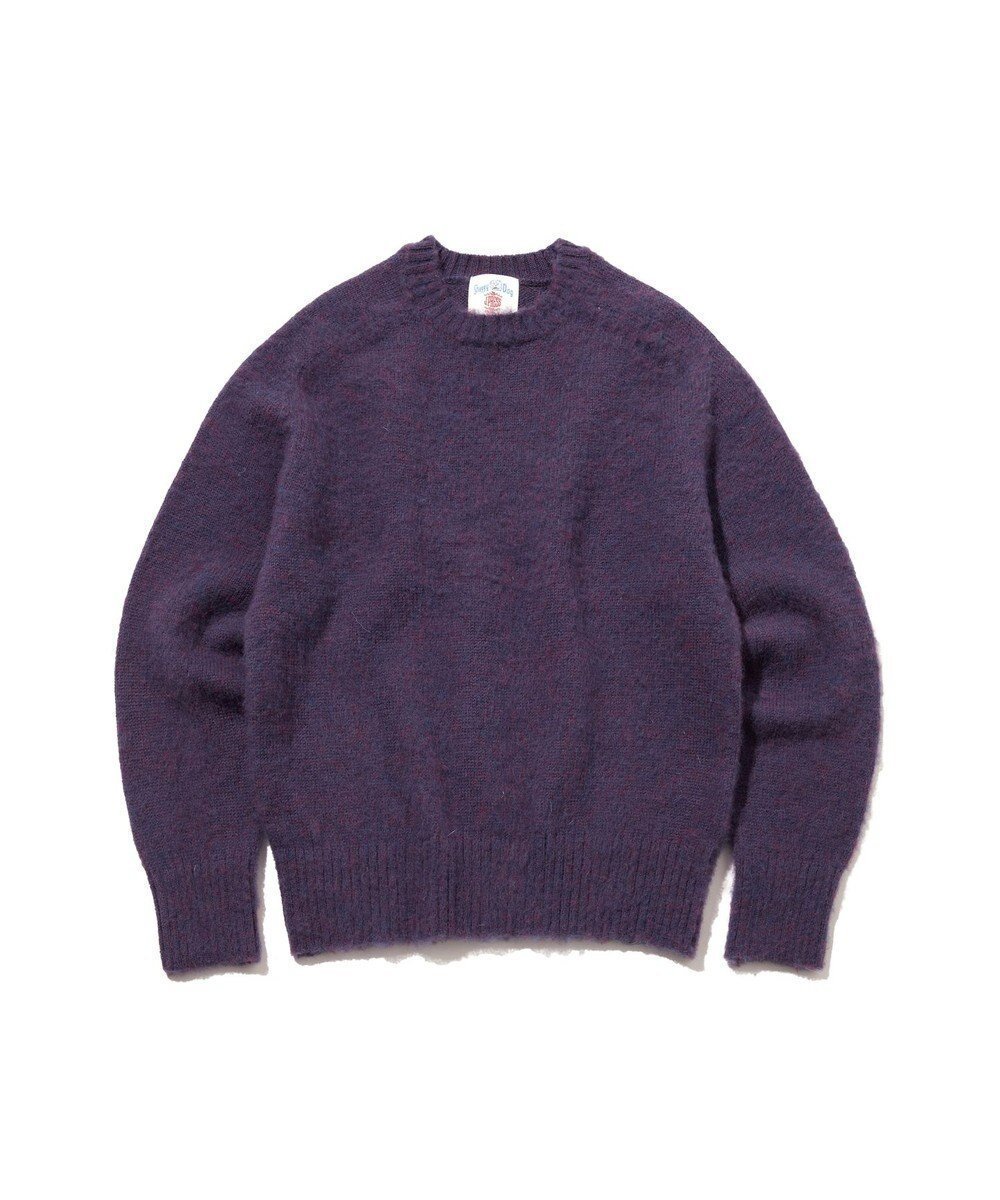 【ジェイ プレス/J.PRESS / MEN】の【J.PRESS ORIGINALS】Shaggy Dog Crew Neck Sweater / Japan Made インテリア・キッズ・メンズ・レディースファッション・服の通販 founy(ファニー) 　ファッション　Fashion　メンズファッション　Fashion for Men　トップス・カットソー　Cut & Sew Tops　ニット・セーター / 定番トップス　Knit Tops & Sweaters　クラシカル　Classical, Vintage-Inspired　クラシック　Classic, Timeless Style　軽量　Lightweight, Ultra Light　ショルダー　Shoulder, Shoulder Strap　セーター　Sweater, Knitwear　A/W・秋冬　Autumn/Winter　日本製　Made In Japan　犬　Dog　パープル系|ID: prp329100004725173 ipo3291000000034144656