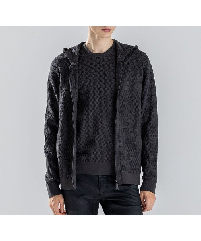 【ジョゼフ オム/JOSEPH HOMME / MEN】の新柄【イージーケア】 ヴィスコースリンクス ジップアップニットフーディー インテリア・キッズ・メンズ・レディースファッション・服の通販 founy(ファニー) https://founy.com/ ファッション Fashion メンズファッション Fashion for Men トップス・カットソー Cut & Sew Tops ニット・セーター / 定番トップス Knit Tops & Sweaters セーター Sweater, Knitwear フロント Front, Front Design ベーシック Basic, Essential ポケット Pocket, Pocket Detail ロング Long, Long-Length A/W・秋冬 Autumn/Winter |ID: prp329100004725178 ipo3291000000034243629