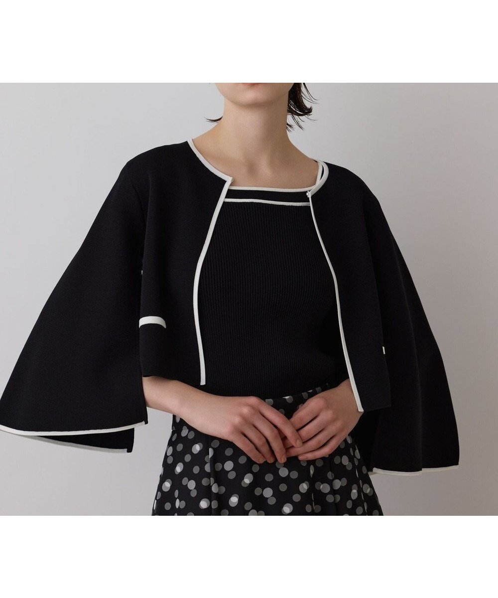 【グレース コンチネンタル/GRACE CONTINENTAL】のバイカラースリットニットカーディガン インテリア・キッズ・メンズ・レディースファッション・服の通販 founy(ファニー) ファッション Fashion レディースファッション Fashion for Women トップス・カットソー Cut & Sew Tops ニット Knit Tops & Sweaters カーディガン・羽織り Layered Style Cardigans アンサンブル Ensemble Set 春 Spring カーディガン Cardigan, Knitwear クラシカル Classical, Vintage-Inspired スリット Slit, Slit Detail スリーブ Sleeve, Long Sleeve / Short Sleeve タンク Tank Top, Sleeveless Top トリミング Trimming, Decorative Edge バランス Balance, Style Balance ミラノリブ Milano Rib, Milano Stitch S/S・春夏 SS, Spring/Summer, Warm Season おすすめ Recommended / Our Picks 夏 Summer セレモニー Ceremony ブラック|ID: prp329100004725222 ipo3291000000034628572