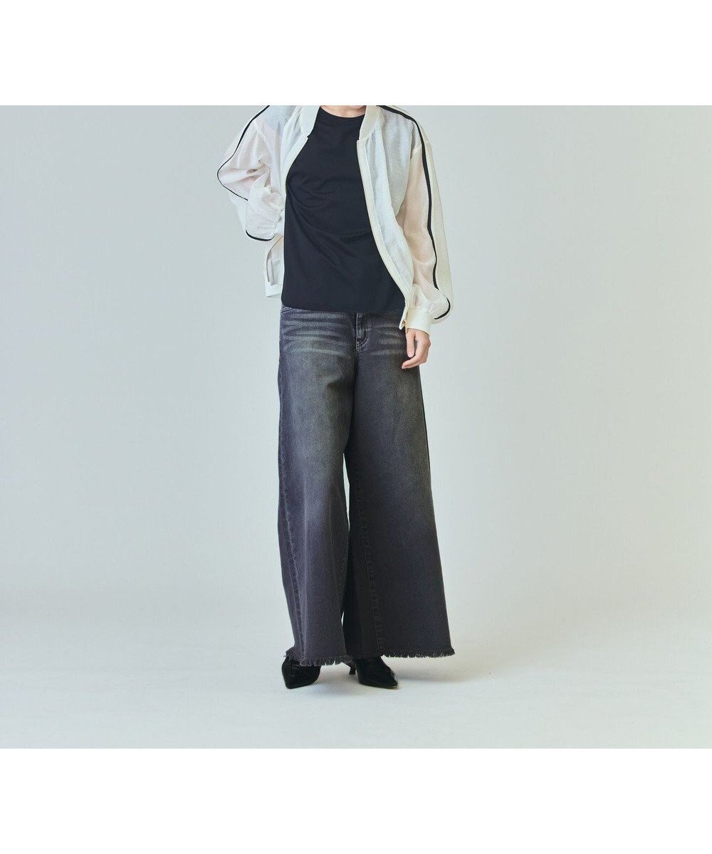 【グレース コンチネンタル/GRACE CONTINENTAL】のバギーデニムパンツ インテリア・キッズ・メンズ・レディースファッション・服の通販 founy(ファニー) 　ファッション　Fashion　レディースファッション　Fashion for Women　パンツ　Pants & Trousers　デニムパンツ・ジーンズ・美脚デニム　Denim Jeans & Pants　デニム　Denim, Jeans Material　フリンジ　Fringe, Tassel　マキシ　Maxi, Full Length　夏　Summer　S/S・春夏　SS, Spring/Summer, Warm Season　A/W・秋冬　Autumn/Winter　グレー|ID: prp329100004725238 ipo3291000000034144915