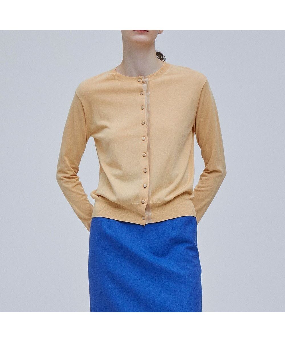 【ベイジ,/BEIGE,】のJULIE / カーディガン インテリア・キッズ・メンズ・レディースファッション・服の通販 founy(ファニー) 　ファッション　Fashion　レディースファッション　Fashion for Women　トップス・カットソー　Cut & Sew Tops　カーディガン・羽織り　Layered Style Cardigans　アンサンブル　Ensemble Set　カーディガン　Cardigan, Knitwear　サテン　Satin, Glossy Fabric　シルク　Silk, 100% Silk　シンプル　Simple, Minimal　ロング　Long, Long-Length　エレガント 上品　Elegant　ビジネス 仕事 通勤　Business / Work / Commuting　夏　Summer　春　Spring　S/S・春夏　SS, Spring/Summer, Warm Season　Light Orange|ID: prp329100004725259 ipo3291000000035061403