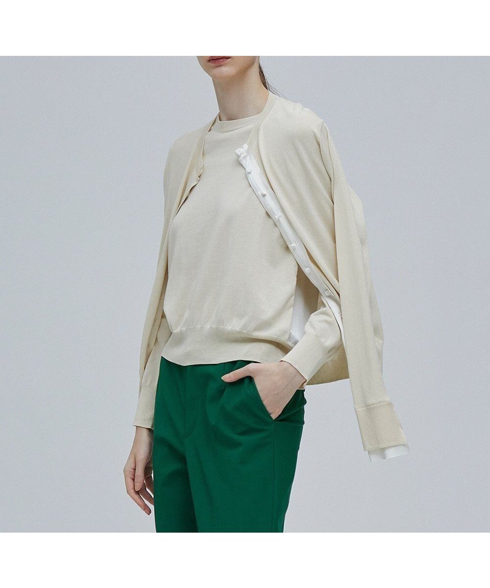 【ベイジ,/BEIGE,】のJULIE / カーディガン インテリア・キッズ・メンズ・レディースファッション・服の通販 founy(ファニー) 　ファッション　Fashion　レディースファッション　Fashion for Women　トップス・カットソー　Cut & Sew Tops　カーディガン・羽織り　Layered Style Cardigans　アンサンブル　Ensemble Set　カーディガン　Cardigan, Knitwear　サテン　Satin, Glossy Fabric　シルク　Silk, 100% Silk　シンプル　Simple, Minimal　ロング　Long, Long-Length　エレガント 上品　Elegant　ビジネス 仕事 通勤　Business / Work / Commuting　夏　Summer　春　Spring　S/S・春夏　SS, Spring/Summer, Warm Season　Ecru|ID: prp329100004725259 ipo3291000000036083720