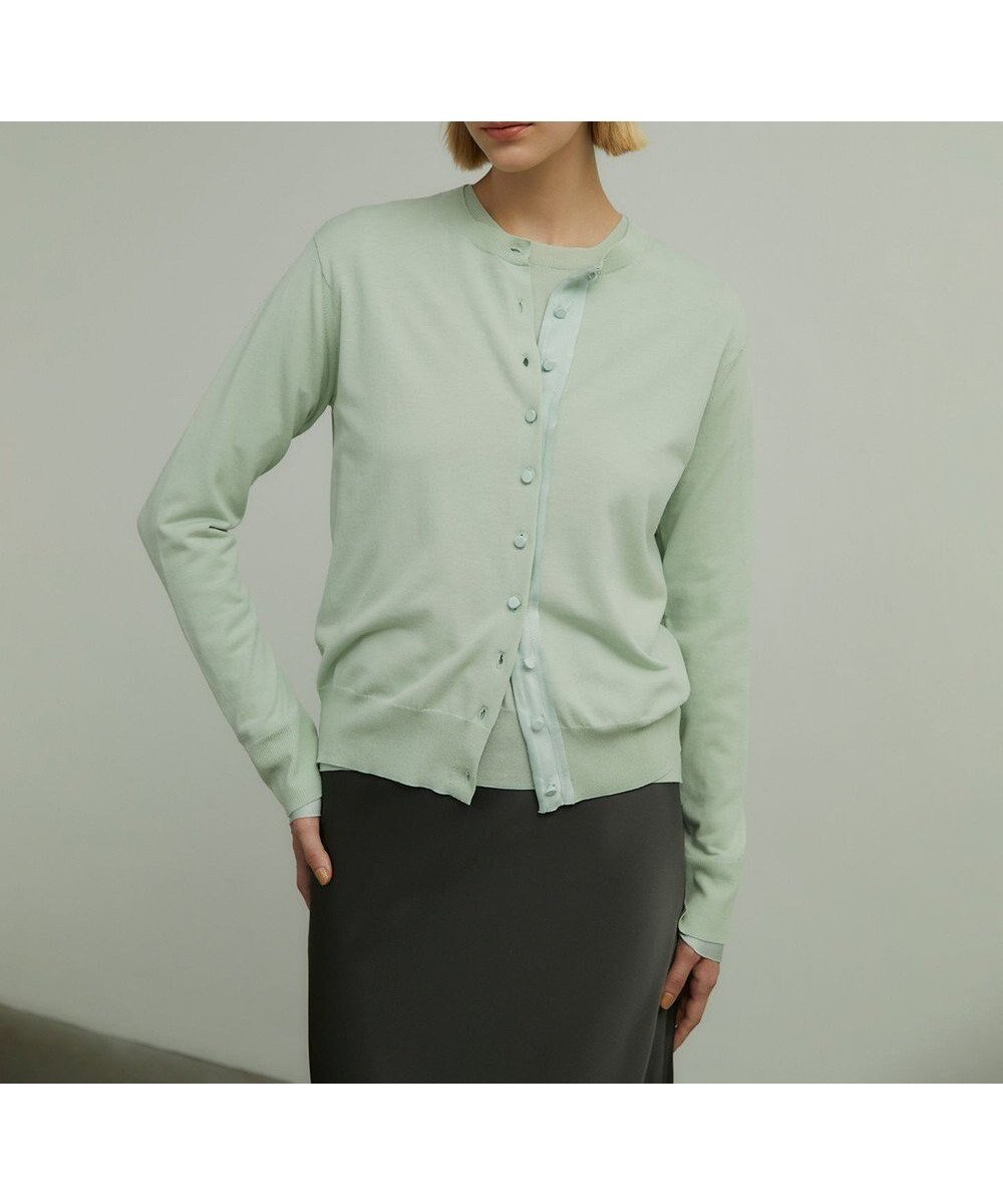 【ベイジ,/BEIGE,】のJULIE / カーディガン インテリア・キッズ・メンズ・レディースファッション・服の通販 founy(ファニー) 　ファッション　Fashion　レディースファッション　Fashion for Women　トップス・カットソー　Cut & Sew Tops　カーディガン・羽織り　Layered Style Cardigans　アンサンブル　Ensemble Set　カーディガン　Cardigan, Knitwear　サテン　Satin, Glossy Fabric　シルク　Silk, 100% Silk　シンプル　Simple, Minimal　ロング　Long, Long-Length　エレガント 上品　Elegant　ビジネス 仕事 通勤　Business / Work / Commuting　夏　Summer　春　Spring　S/S・春夏　SS, Spring/Summer, Warm Season　Mint|ID: prp329100004725259 ipo3291000000036083722