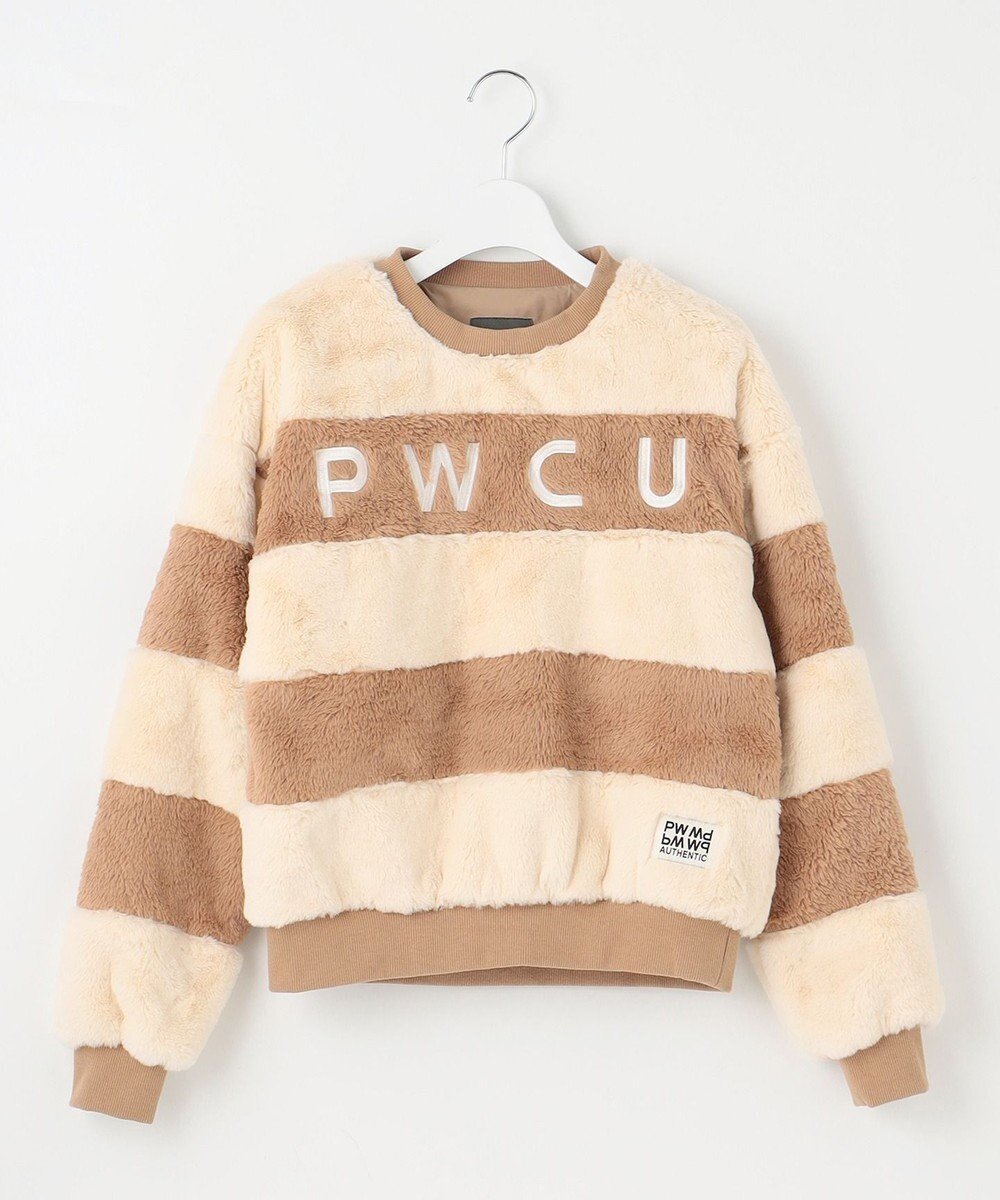 【ピーダブリュサーキュラス/PW CIRCULUS】の【ふわもこあったか/防寒/裏地付】【WOMEN】ボーダーフェイクファープルオーバー インテリア・キッズ・メンズ・レディースファッション・服の通販 founy(ファニー) ファッション Fashion レディースファッション Fashion for Women ゴルフ Golf ジャケット Jacket, Outerwear フェイクファー Faux Fur, Imitation Fur ブルゾン Blouson, Bomber Jacket 冬 Winter / This Winter A/W・秋冬 Autumn/Winter 防寒 Cold Protection, Winter-Ready ベージュ系1|ID: prp329100004725263 ipo3291000000034854331