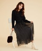 【フェルゥ/Feroux】の【セットアイテム】ケーブルニット×オーガンジースカート ブラック系|ID: prp329100004725269 ipo3291000000034145087