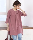 【ティアクラッセ/Tiaclasse】の【洗える】花びらスリーブチュニックブラウス ピンク|ID: prp329100004725273 ipo3291000000034474051